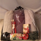 8.  Gray bath towels and accessories
